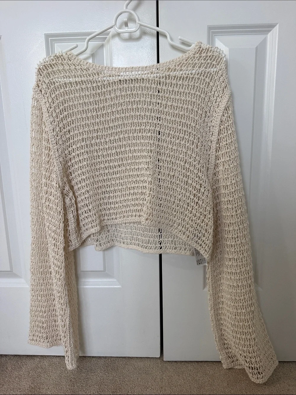 Zara Open-Knit Cropped Sweater